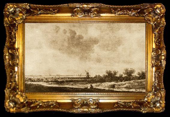 framed  Jan van Goyen Hollandische Flachlandschaft., ta009-2